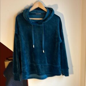 Harlowe and Graham Teal Velour‎ Hoodie